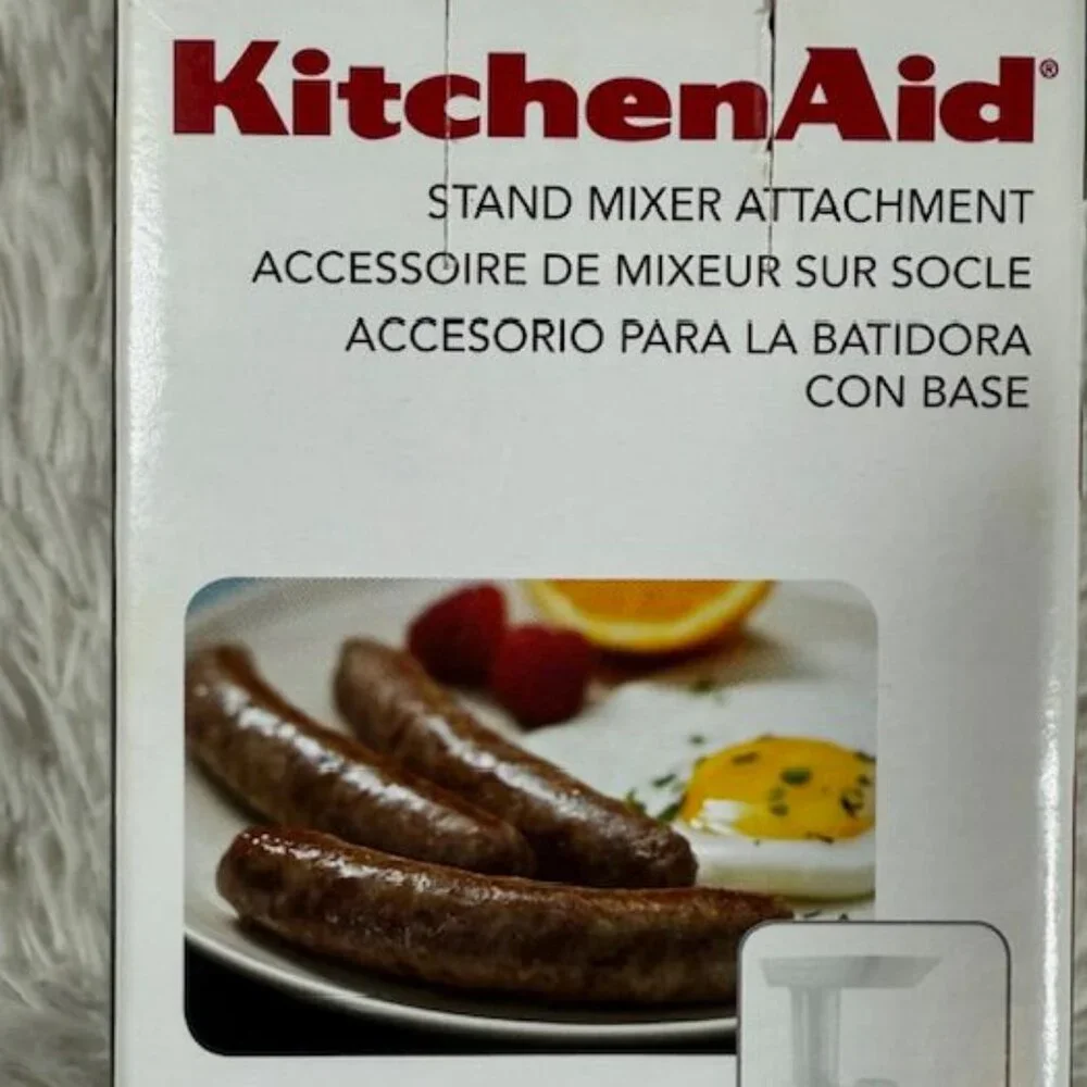 KitchenAid Sausage Stuffer Mixer Attachment + Home Sausage Making Book + Pricker - Picture 5 of 16